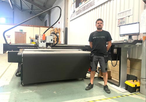 David Elliott, Production Manger, Big Instore with Kongsberg X24 Edge digital cutting table from CMYUK