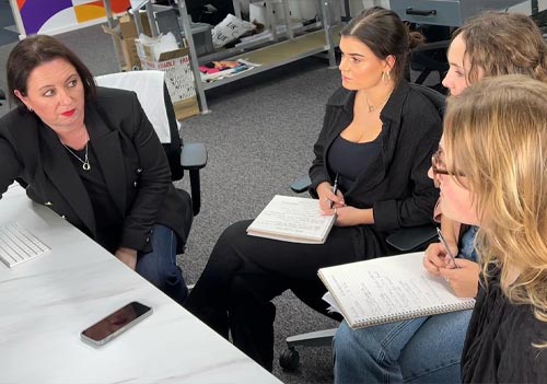 Debbie McKeegan with Evie Venables, Keely Russell, and Sarah Willcocks at CMYUK
