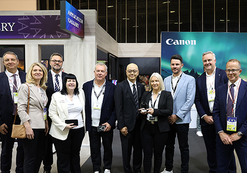 CMYUK team and Canon team at FESPA2025