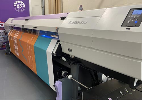 A Mimaki UJV55-320 from CMYUK at Digital 23.