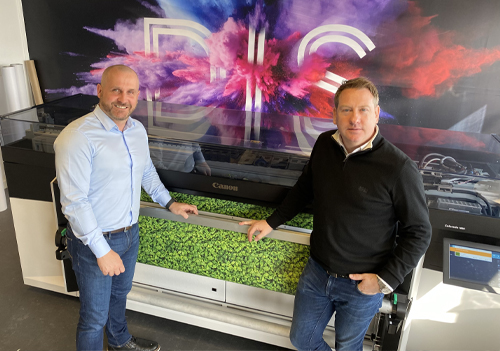 Dave Purcell and ﻿Mark Bradley from DIS with a Canon Colorado 1650 from CMYUK.