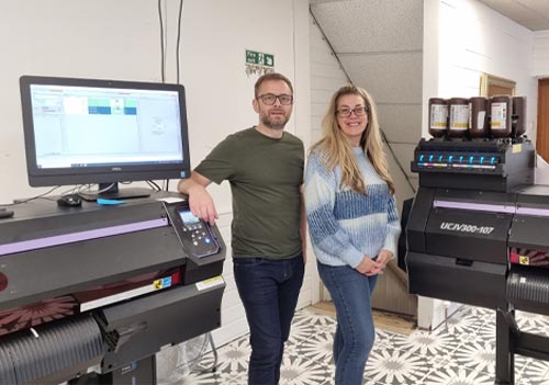 Dizzy Duck Designs with a Mimaki UCJV300–160 UV printer from CMYUK.