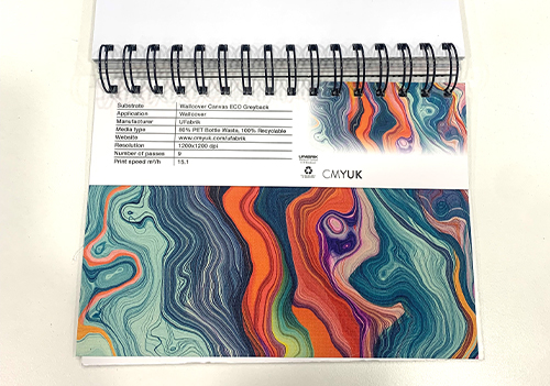 UFabrik Wallcover Canvas ECO Greyback has been selected by Epson Europe for use in its latest swatch book
