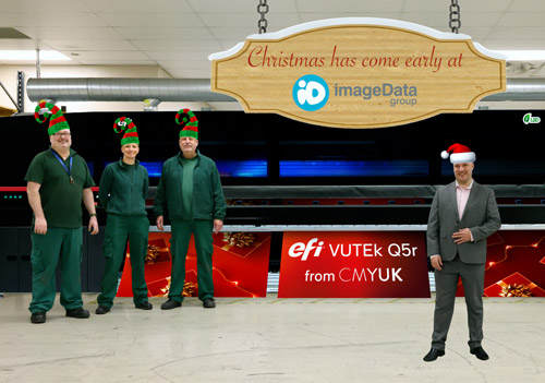 imageData Group with an EFI VUTEk Q5r UV LED dedicated roll-to-roll printer.
