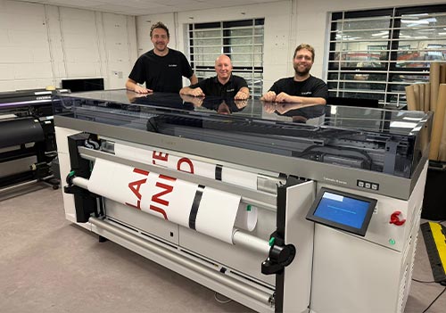 L to R: Elliot Charles, Steve Fahy, Tommy Lees Production team at Lavastar with the new Canon Colorado M5W