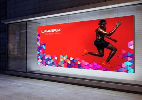 UFabrik Soft Backlit Textile in retail window