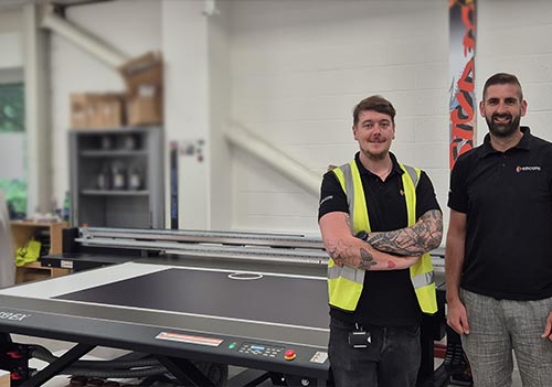 Encore EMEA with a Mimaki JFX200-2513 EX UV LED flatbed printer from CMYUK