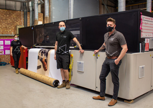 Anita Urbanowska, Bradley Bradshaw, large-format print operators Carl Jackson, large format manager Precision Proco