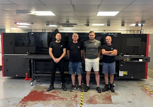 From left to right: Keith Donohoe – Graphics Manager, Greg Whyte – Production Manager, Adam White – Sales Manager, Jason Hunt – Director.