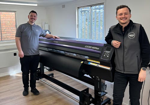 Left: Christian Healey, Graphics Manager and Michael Wright, Commercial Director.