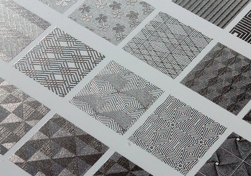 Metallic UV Ink printed on a Mimaki UJF- 7151plus flatbed LED UV Printer.