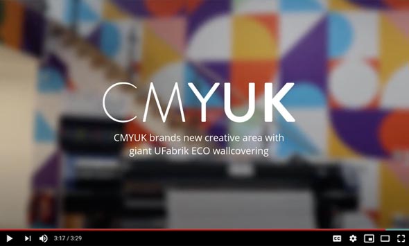 CMYUK brands new creative area with giant UFabrik ECO wallcovering