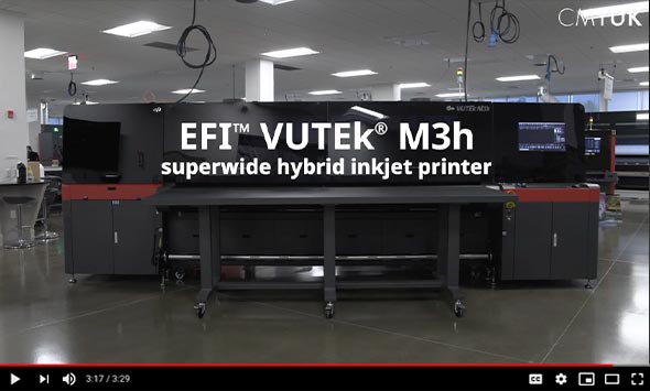 EFI VUTEk M3H Superwide Hybrid Inkjet Printer Overview