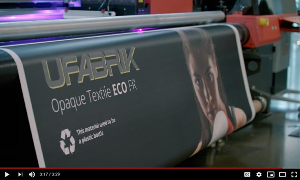 EFI rates UFabrik ECO material as the in ultimate frontlit/backlit applications