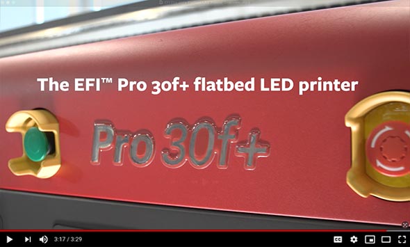 EFI Pro 30f+ Flatbed LED Printer Overview