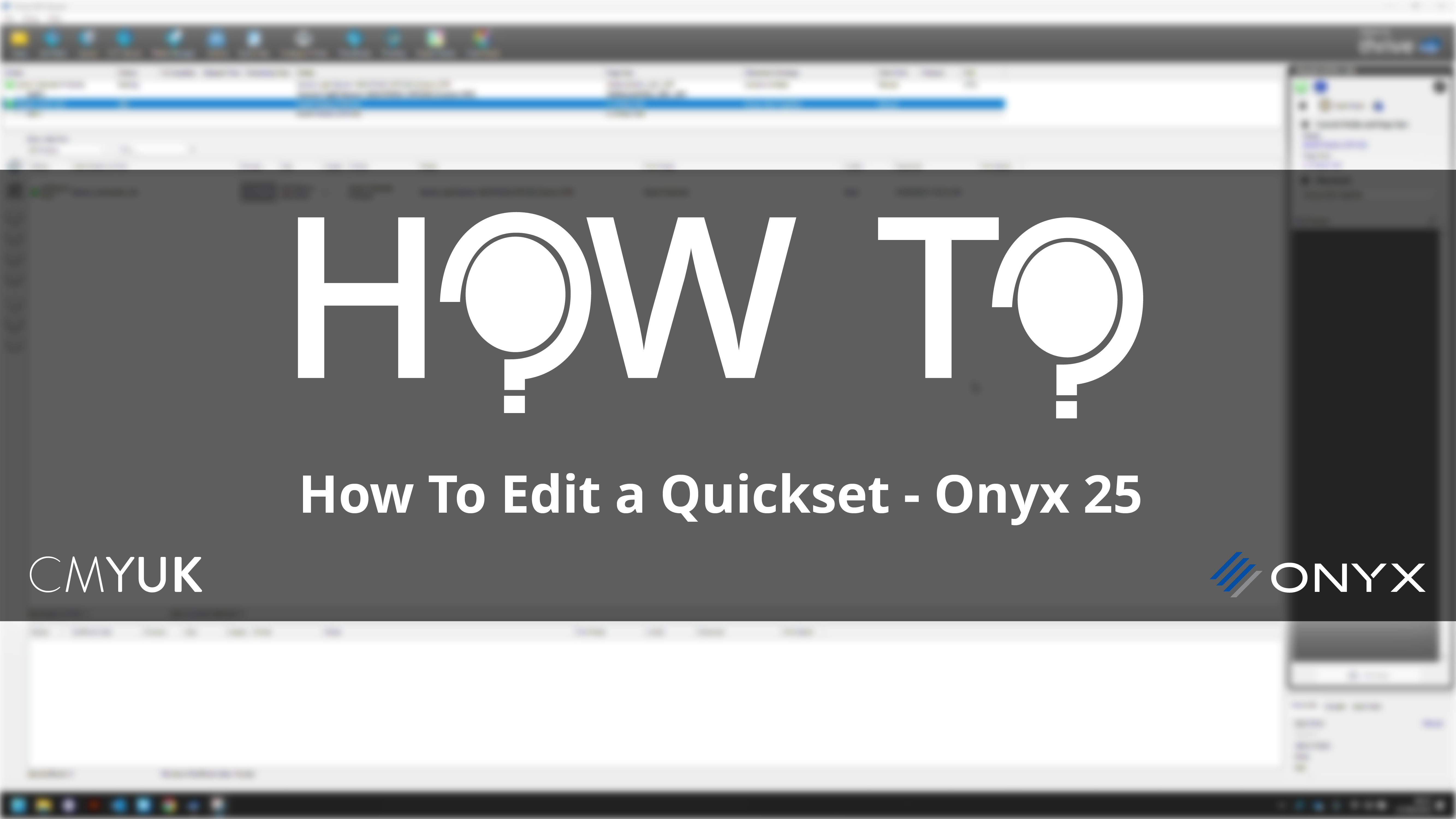 How To Edit a Quickset - Onyx 25